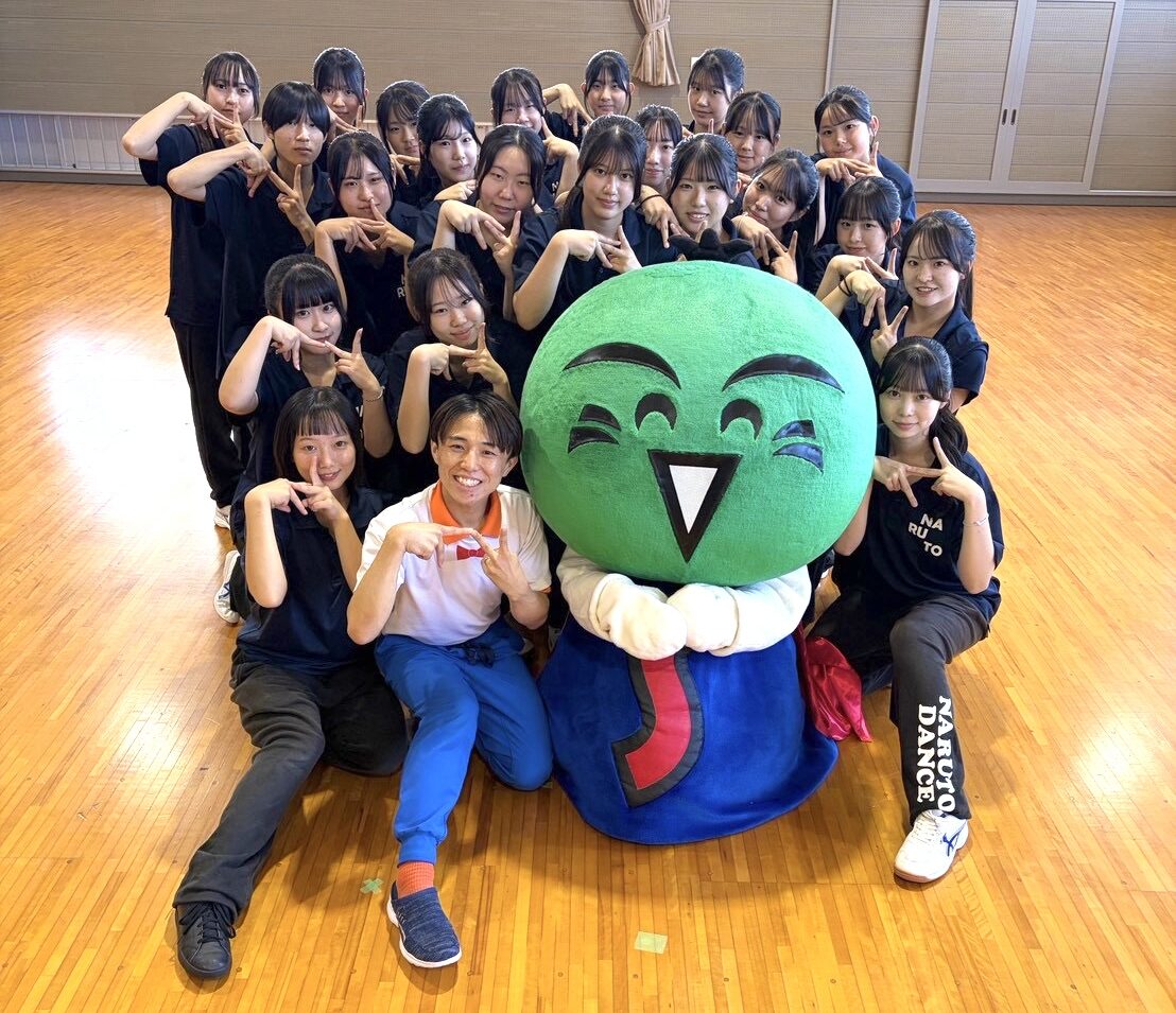 鳴門高校ダンス部との防災ダンス撮影